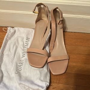 WORN ONCE Stuart Weitzman nude low heel sandal